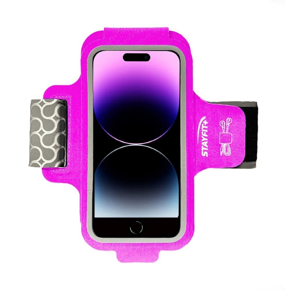 Stay Fit Easy View Arm Band Phone Holder - Deep Pink, One size